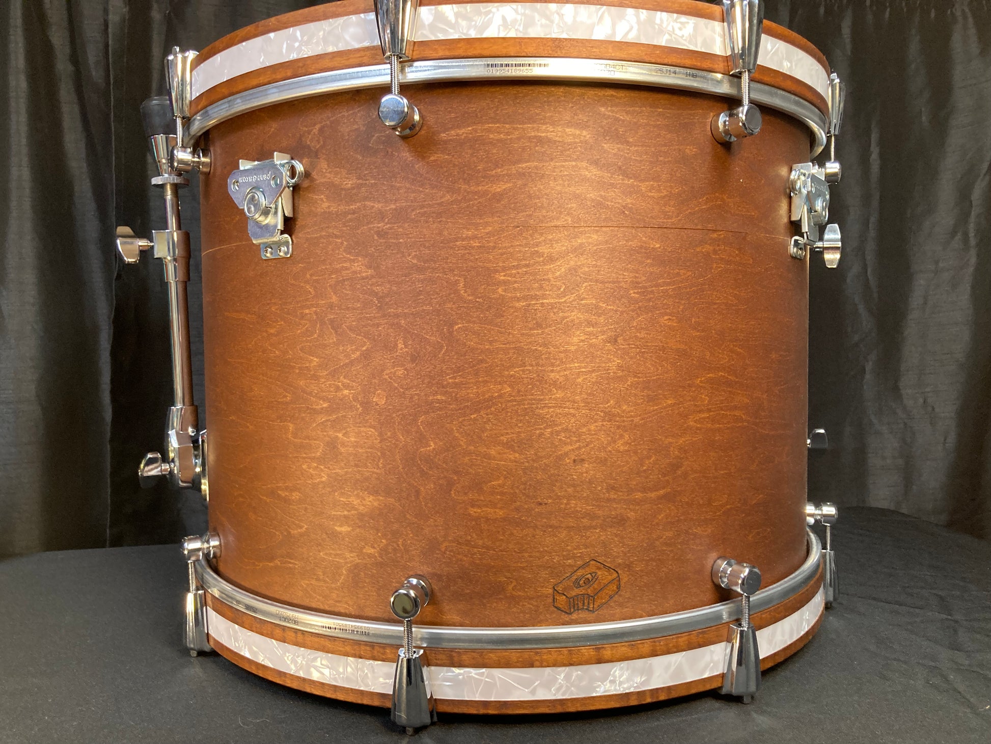 nesting compact bass drum with brown finish