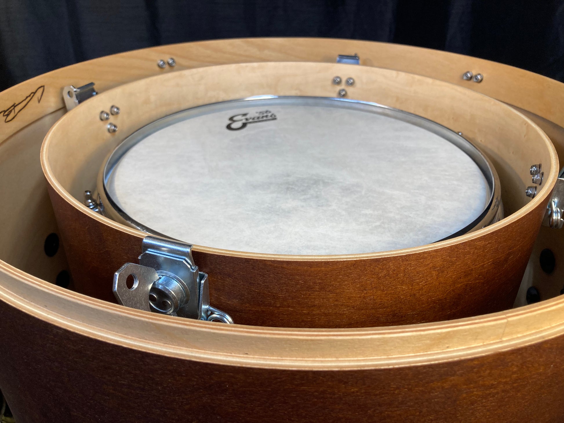 drums nested together for easy transport