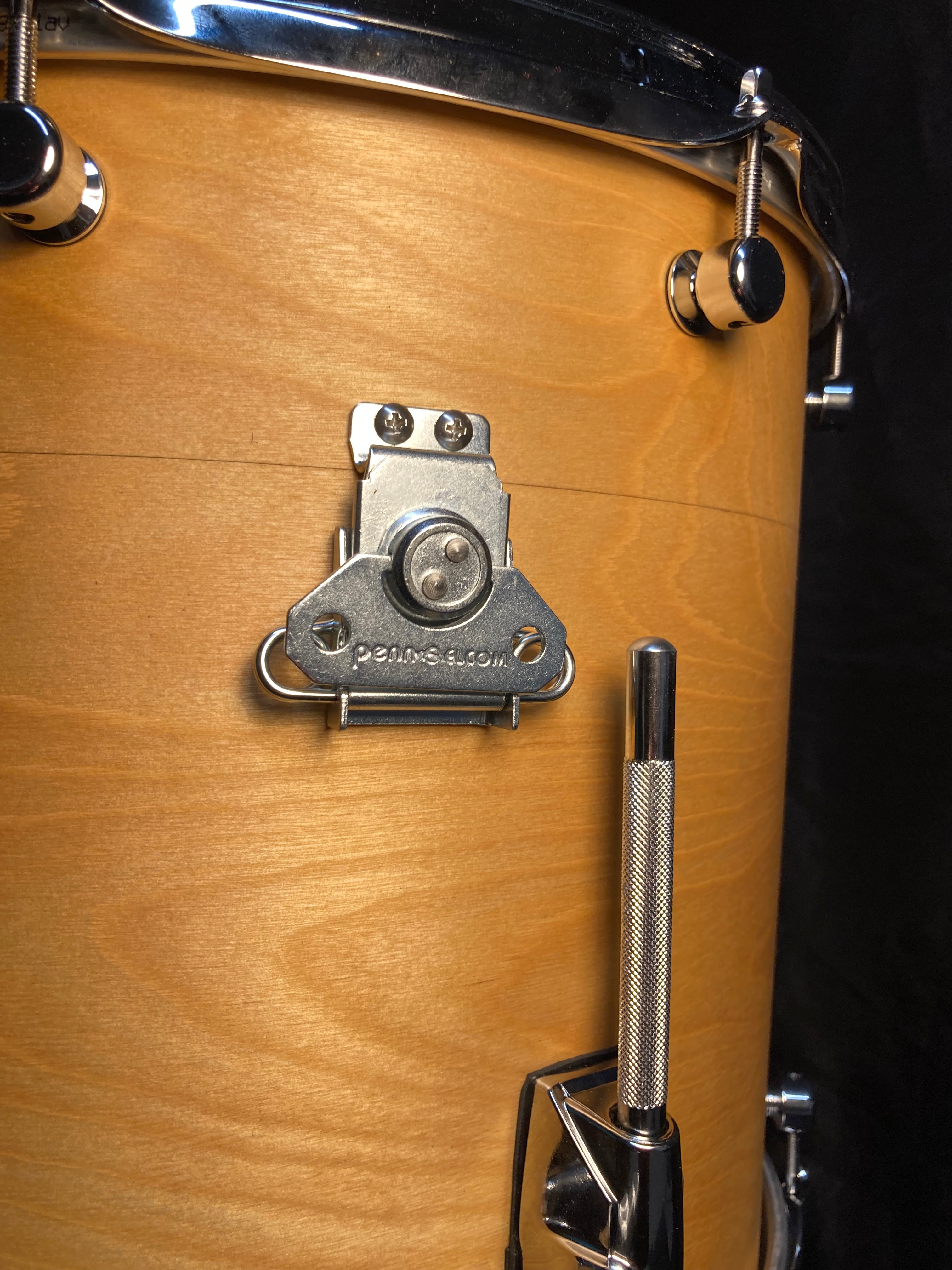 Hand crafted Nesting Drum with surface latch made from birch wood