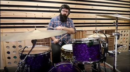 Brownie Nesting Drum Set with 20" Kick Drum | Metal Flake w/Epoxy