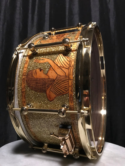 snare drum art drums finish metal flake