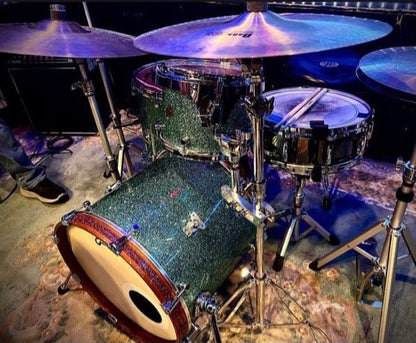 Brownie Drum Company nesting drum set live on stage