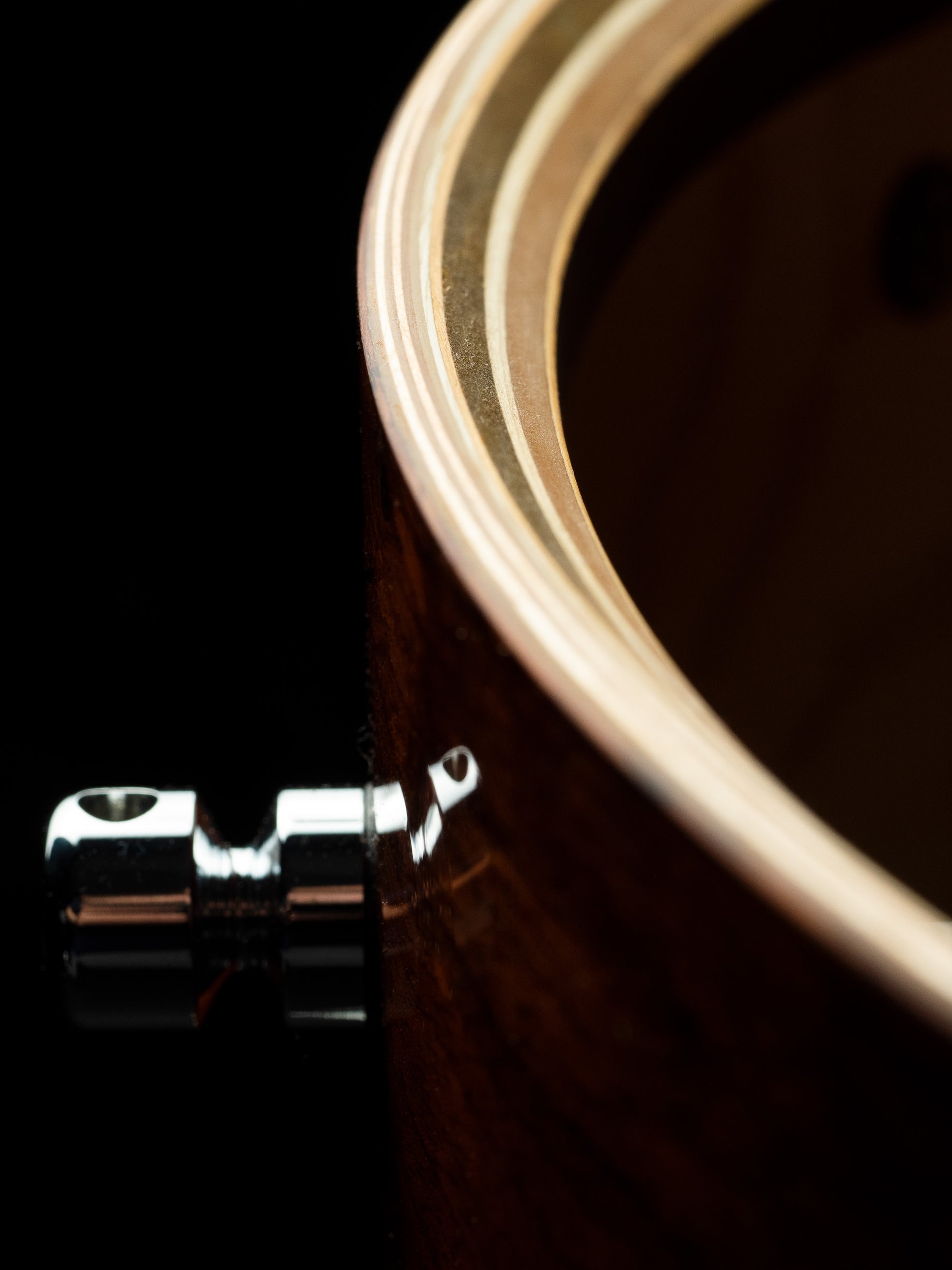 Drum bearing edge custom formed by hand with drum lug attached further down the shell