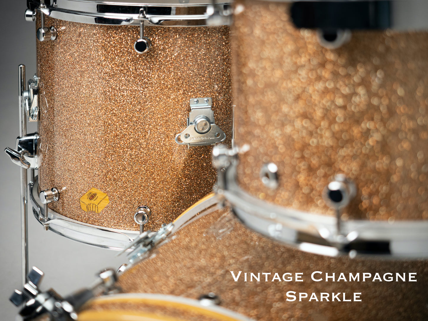close-up view of a Brownie nesting compact drum set