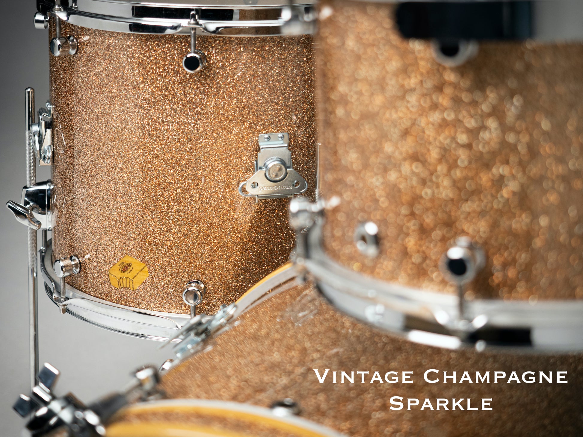 close-up view of a Brownie nesting compact drum set