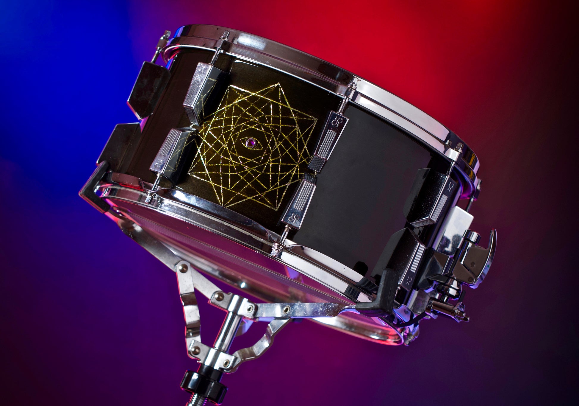 Danny Carey custom snare drum made by Cameron Brown brownie drum Company