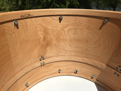 Interior view of birch drum shell Nesting Drum