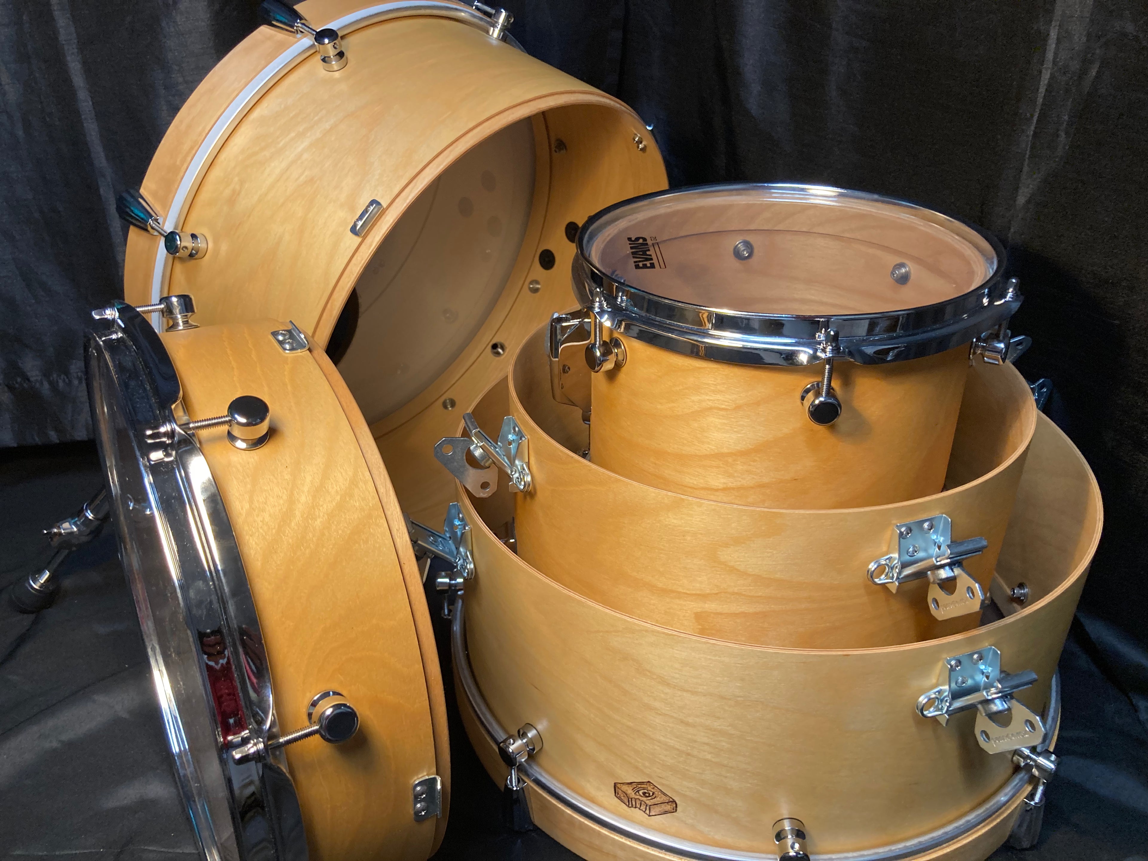 Compact Nesting Drum Set displayed with shells nested inside one another